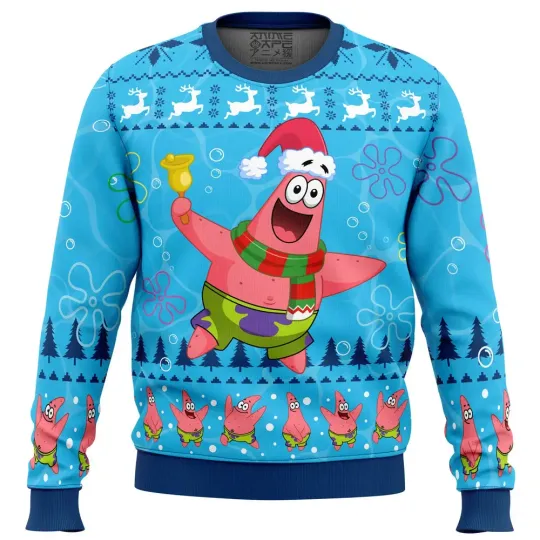 Discover Christmas Patrick Sponge Bob Ugly Christmas Sweater, Ugly Christmas Sweater Gift