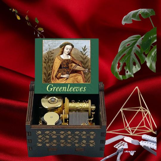 Greensleeves Music Box: British Folk Song, Birch Plywood