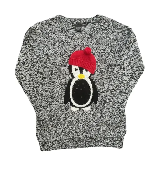 Discover United States Sweaters Holiday Penguin Hat Ugly Christmas Sweater Gray Size S