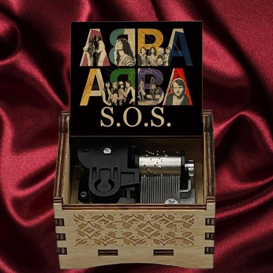 Discover Appa Music Box: SOS Classic Song, Birch Wood, Hand-Cranked