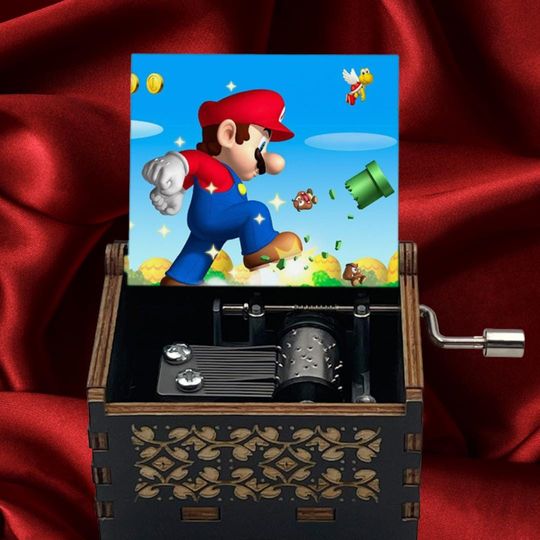 Super Mario Music Box: Nostalgic 18-Note Wood Gift