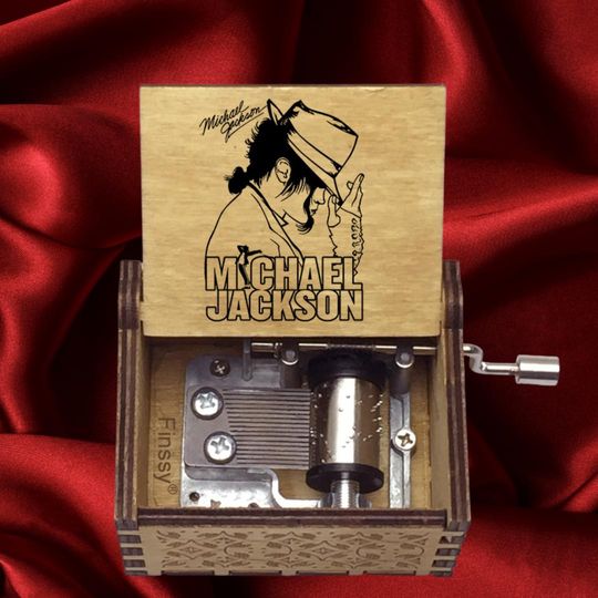 Michael Jackson Earth Music Box: Custom Engraved Birch Plywood