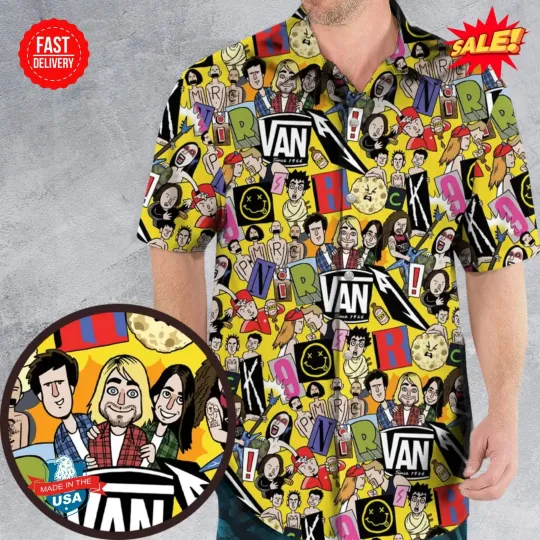 Discover 90s Rock Hawaiian Shirt