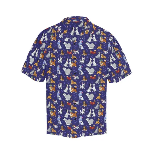 Disney Dog Favorites Purple Hawaiian Shirt