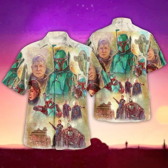 Discover Disney Star Wars Characters Vintage Golden Hawaiian Shirt