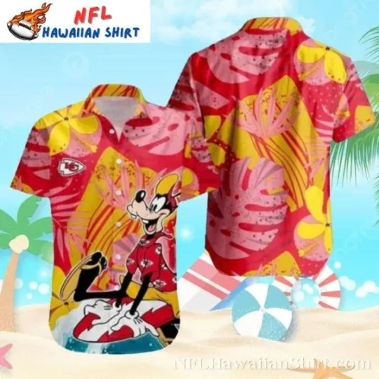 Discover Disney Goofy Animated Fun KC Chiefs Hawaiian Shirt Size S-5XL