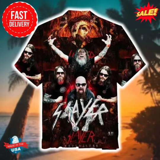 Slayer Rock Band Repentless Legendary Thrash Metal Icons Summer Hawaiian Shirt