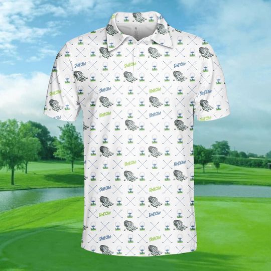 Discover Golf Club Polo Shirt for Men and Women, Funny Golf Balls Pattern