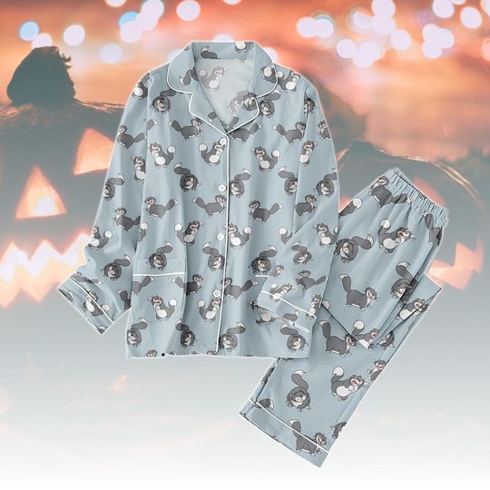 Lucifer Cat Cinde Pajamas Set, Disney Villain Pajamas, Cute Cartoon Women Pajamas, Princess Pajamas For Fan