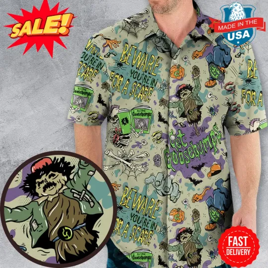 Discover Beware You're In For A Scare Goosebumps Hawaiian Shirt