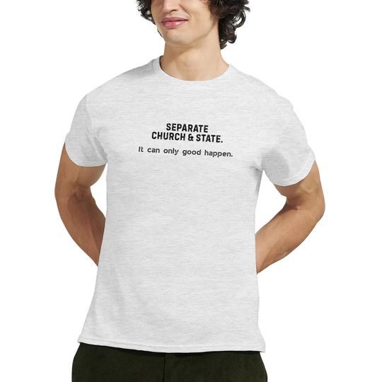 Discover Separate Church and State - It Can Only Good Happen - Heavyweight Unisex Crewneck T-shirt | Gildan 5000