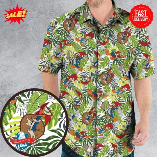 Discover The New Woody Woodpecker Show Hawaiian Shirt