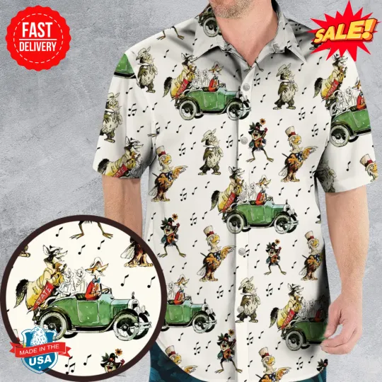 Discover America Sings Characters Hawaiian Shirt