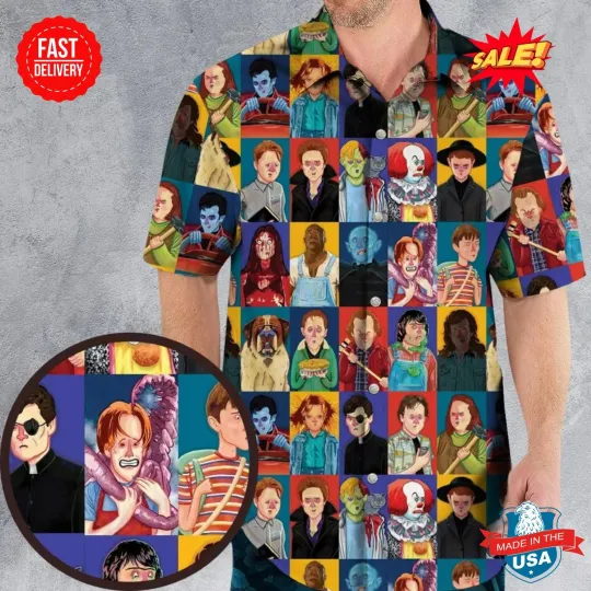 Horror Icons Hawaiian Shirt