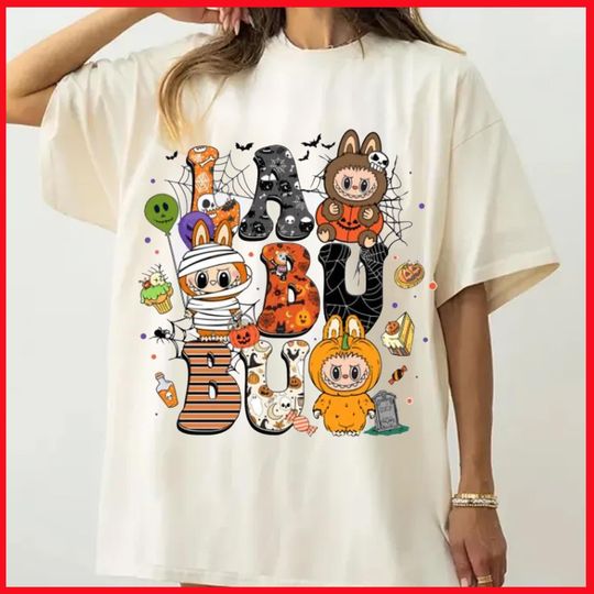 Discover Labobo Halloween Shirt, Spooky Shirt, Trending Cartoon Character Shirt, Summerween Halloween BuBu Monster shirt, Trending Halloween Tee Gift