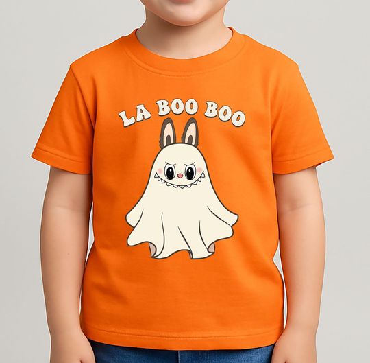 Discover La Boo Boo Shirt, Labubu Halloween Shirt, Labubu Ghost Shirt, Cute Labubu Halloween Shirt, Duoduo Labubu Shirt, Cute Ghost Labubu Shirt