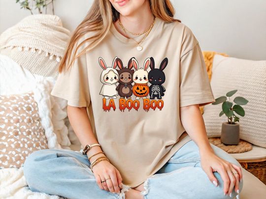 Discover Labobo Halloween T-Shirt, Spooky Cartoon Character Tee, Trending Halloween Shirt for Gift
