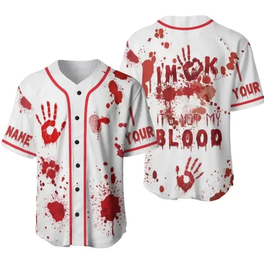 Discover Personalized Halloween Horror Baseball Jersey - Adults Kids & Youth