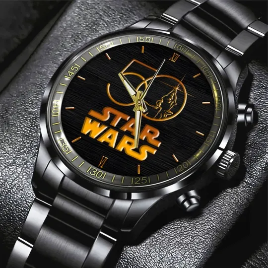 Discover Star Wars 50 Years Black Stainless Steel Watch
