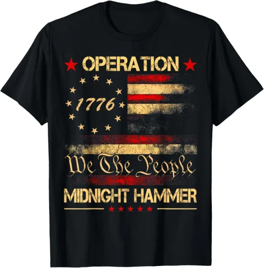 Discover Retro Operation Midnight Hammer American Flag Trump Unisex T-Shirt