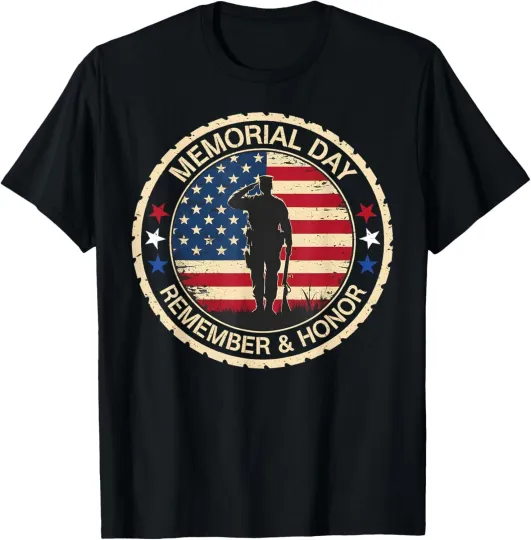 Discover Memorial Day 2025 American Flag Soldier Unisex T-Shirt