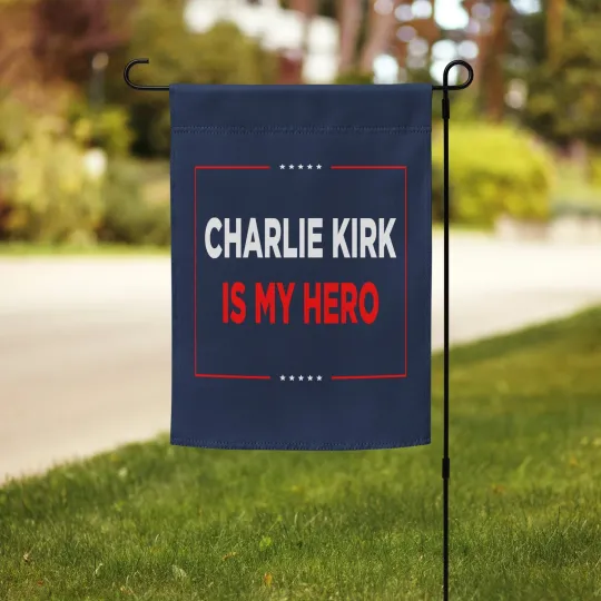 Charlie Kirk Garden Flag Double Sided Political Decor