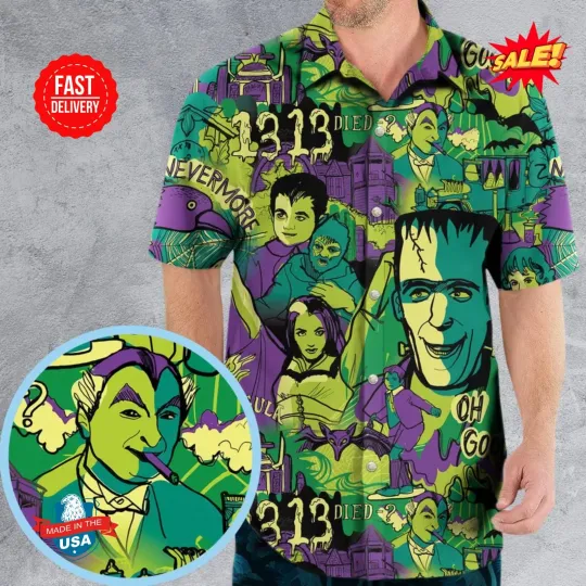 Discover Oh Groovy Frankenstein Universal Horror Hawaiian Shirt