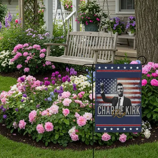 Charlie Kirk Flag Decoration for Garden Courtyard