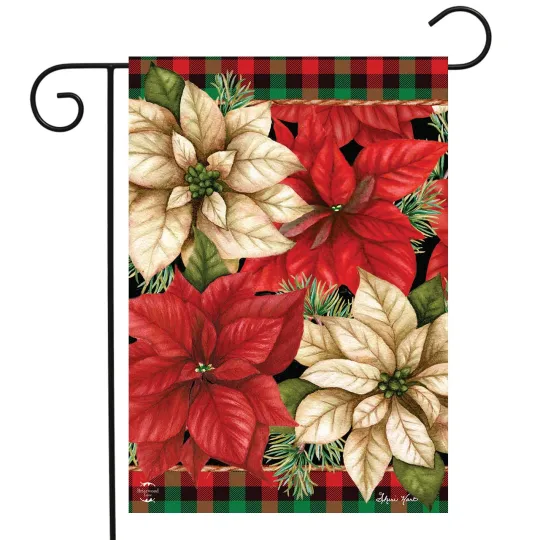Discover Briarwood Lane Christmas Poinsettia Garden Flag
