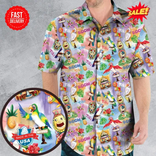 Discover Tiki Room With Orange Bird Hawaiian Shirt S-5XL
