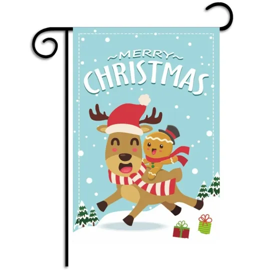 Discover Reindeer Garden Flag, Double Sided Christmas Yard Decor