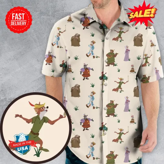 Oo-de-lally Robin Hood Characters Hawaiian Shirt