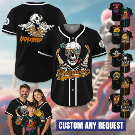 Discover Custom Halfway to Halloween Baseball Jersey - Adults, Kids & Youth