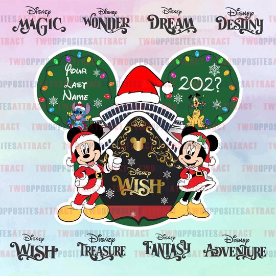 Magnet Christmas Ship small medium, Cruise Magnet, Christmas Magnet, Mickey Christmas Magnet, Disney Cruise Magnet, Door Magnet, Sailing Gif