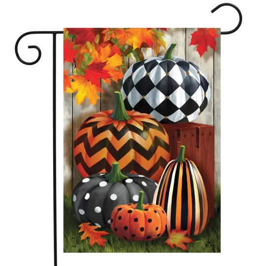 Discover Briarwood Lane Pumpkin Patterned Autumn Garden Flag