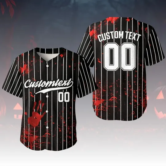 Discover Personalized Halloween Horror Baseball Jersey - Adults, Kids & Youth