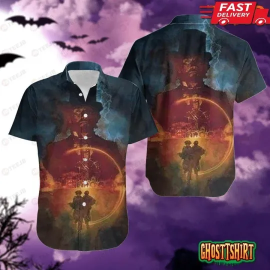 Discover Magic Mr Dark Something Wicked This Way Halloween Hawaiian Shirt