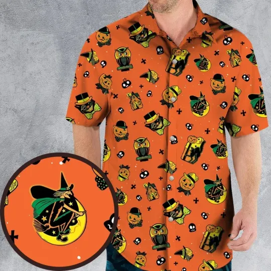 Spooky Nostalgia Decorations Hawaiian Shirt