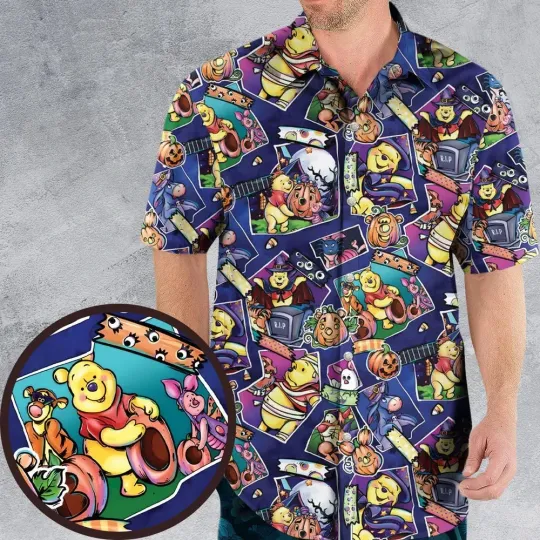 Discover Pooh Bear Halloween Hawaiian Shirt