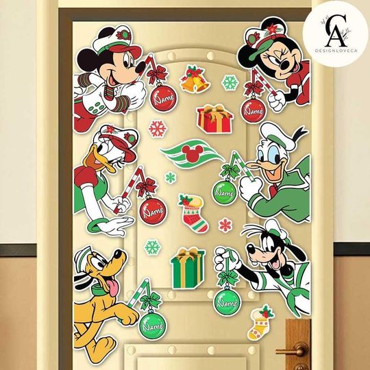 Discover Personalized All Characters Disney Christmas Cruise Magnet, Very Merrytime Cruises Mickey Minnie Gingerbread Family Cruise Stateroom Door