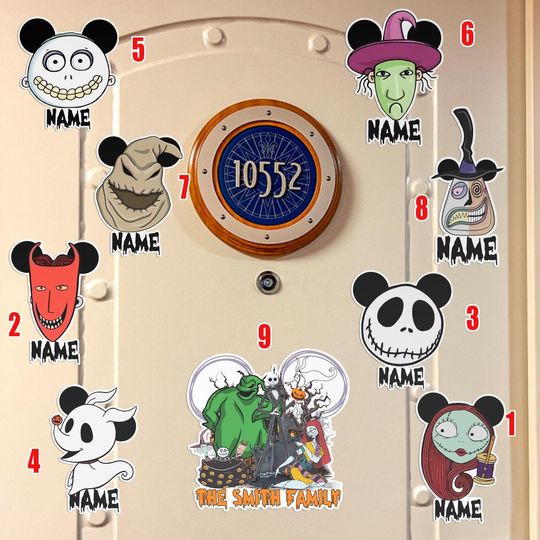 Personalized Nightmare Before Christmas Magnet/Disney Halloween On The High Seas 2025 Magnet/Halloween Disney Cruise Line Magnets OHVY16