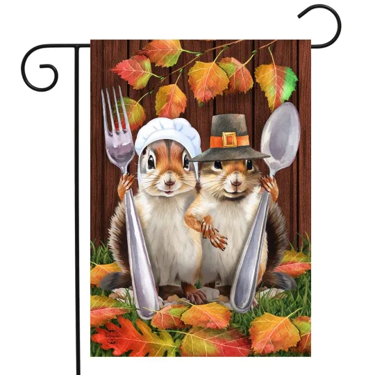 Discover Briarwood Lane Thankful Chipmunks Garden Flag