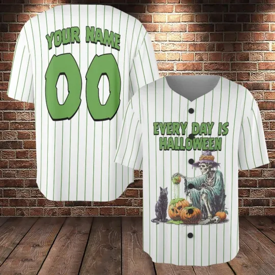 Discover Personalize Name Number Halloween Baseball Jersey - Adults, Kids & Youth