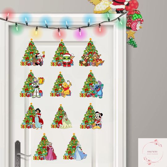 Personalized All Characters Disney Christmas Magnets, Disney Christmas Magnets, Stateroom Decor, Very Merry Christmas Magnet, Family Gifts