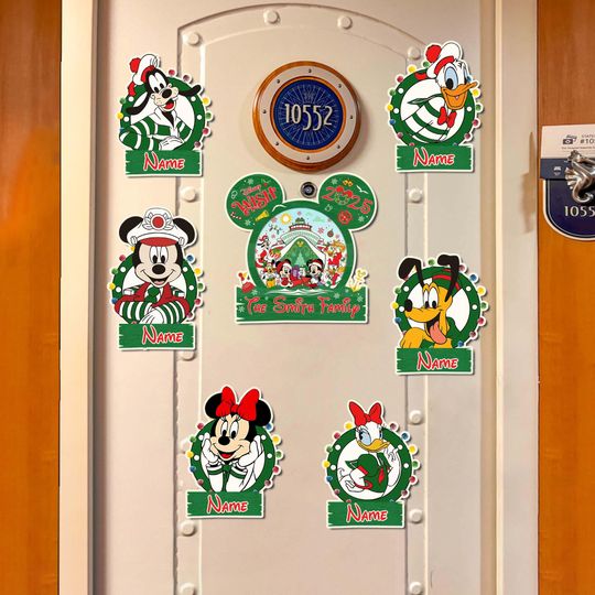 Custom Disney Christmas Cruise Magnet, Disney Christmas Decor Magnet, Mickey and friends Christmas Magnet, Merrytime Cruise Magnets