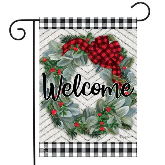 Discover Briarwood Lane Winter Wreath Welcome Garden Flag