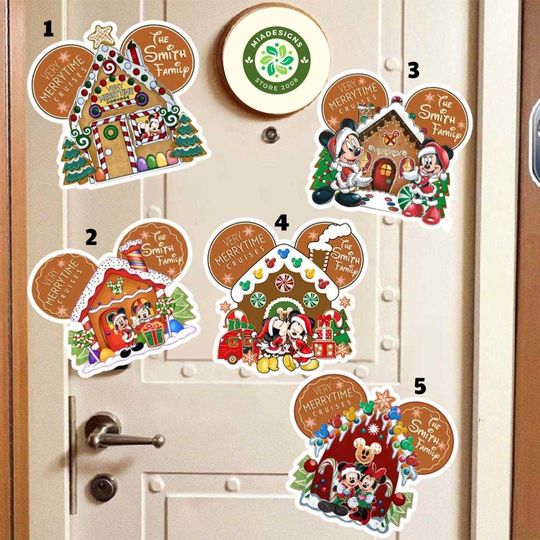 Discover Personalized Mickey Minnie Gingerbread Very Merrytime Cruises Disney Christmas Cruise Magnet, Xmas Couple Trip Family Cruise Stateroom Door
