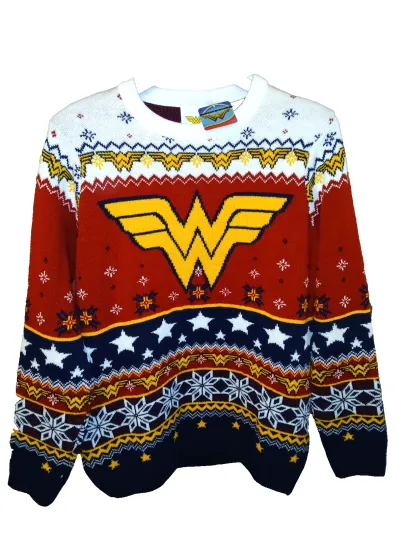 Discover DC Comics Wonder Woman  Ugly Christmas Sweater Size XL