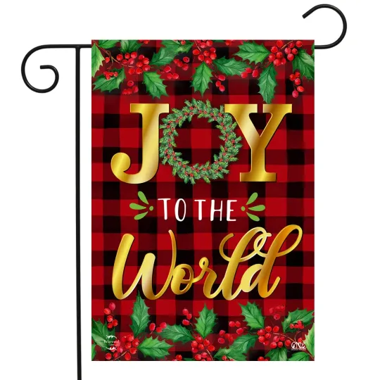 Discover Briarwood Lane Joy To The World Christmas Double-Sided Garden Flag
