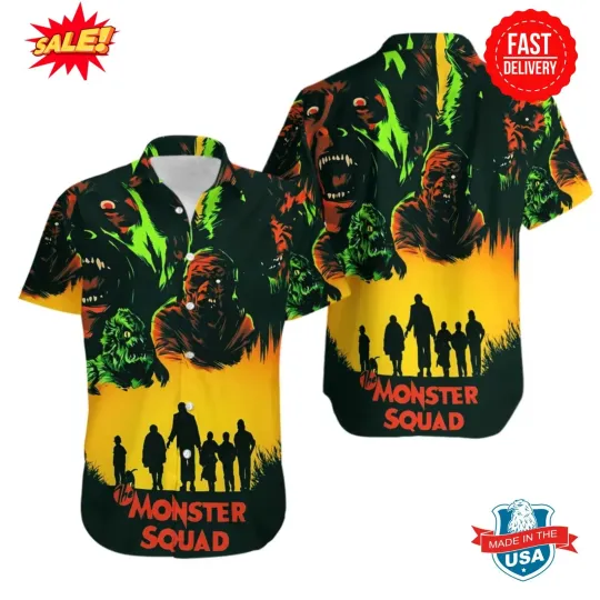 Discover The Monster Squad Horror Halloween Hawaiian